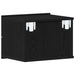 Dulap de noapte Stejar Negru 40 x 30 x 30 cm Lemn compozit - WALTI WALTI
