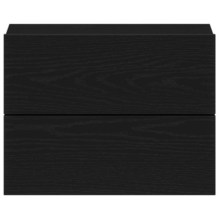 Dulap de noapte Stejar Negru 40 x 30 x 30 cm Lemn compozit - WALTI WALTI