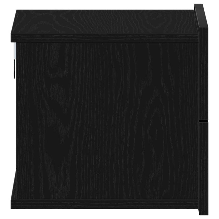 Dulap de noapte Stejar Negru 40 x 30 x 30 cm Lemn compozit - WALTI WALTI