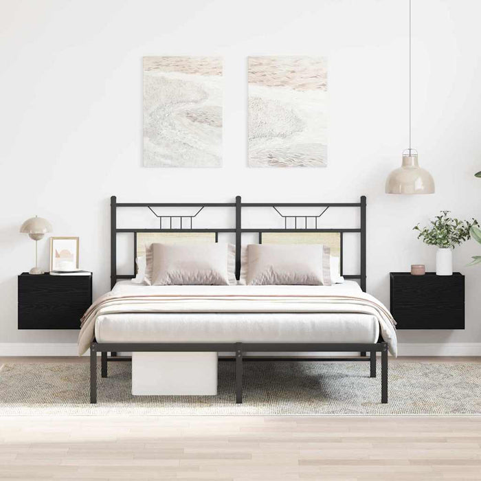 Dulap de noapte cu sertar 2 pcs Stejar Negru 40 x 30 x 30 cm - WALTI WALTI