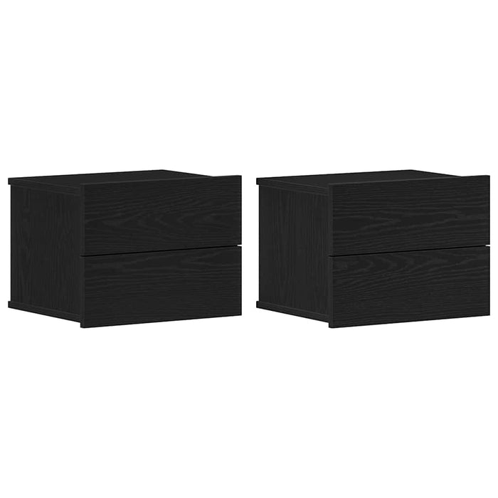 Dulap de noapte cu sertar 2 pcs Stejar Negru 40 x 30 x 30 cm - WALTI WALTI