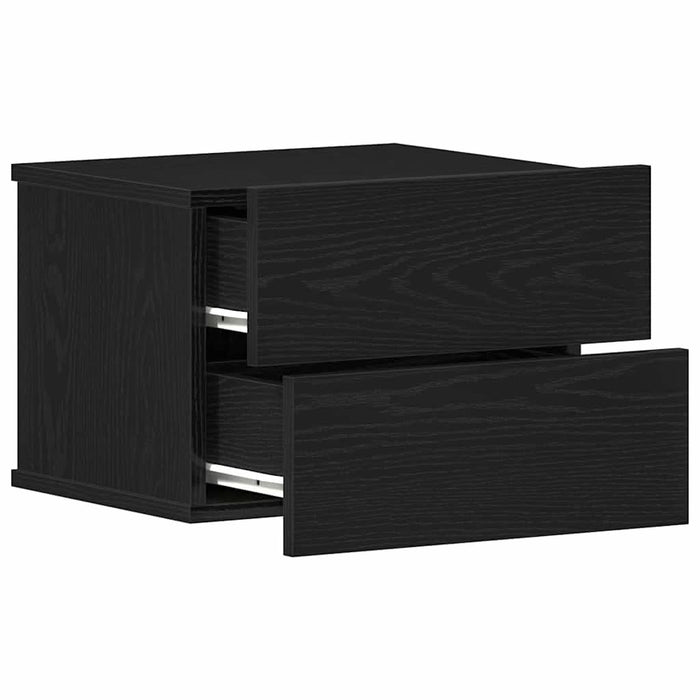 Dulap de noapte cu sertar 2 pcs Stejar Negru 40 x 30 x 30 cm - WALTI WALTI