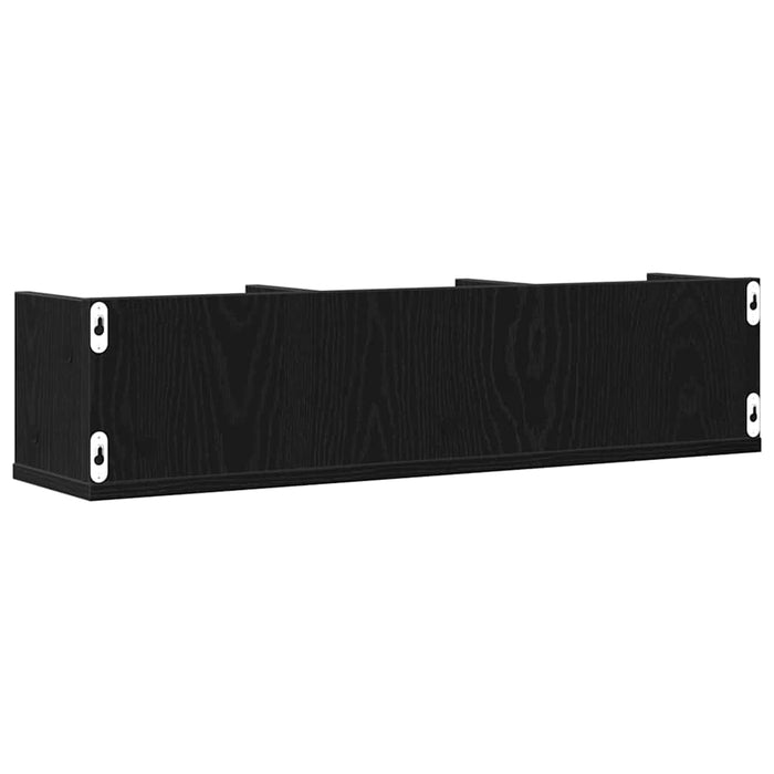 Raft de perete Stejar Negru 75 x 18 x 18 cm Lemn compozit - WALTI WALTI