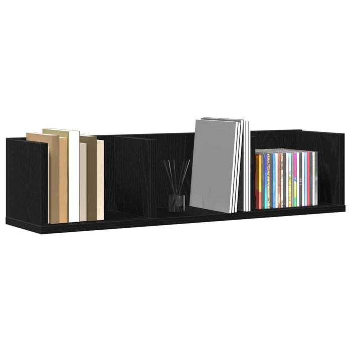 Raft de perete Stejar Negru 75 x 18 x 18 cm Lemn compozit - WALTI WALTI