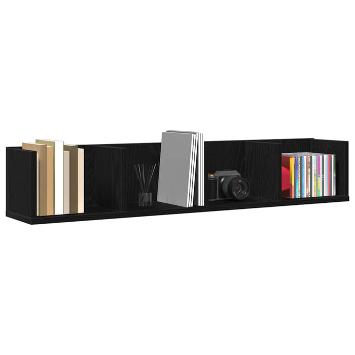 Raft de perete Stejar Negru 100 x 18 x 18 cm Lemn compozit - WALTI WALTI