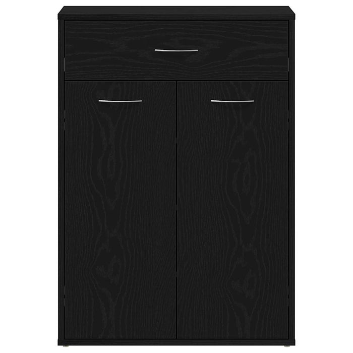 Raft pentru încălțăminte cu sertar Stejar negru 60 x 35 x 84 cm - WALTI WALTI