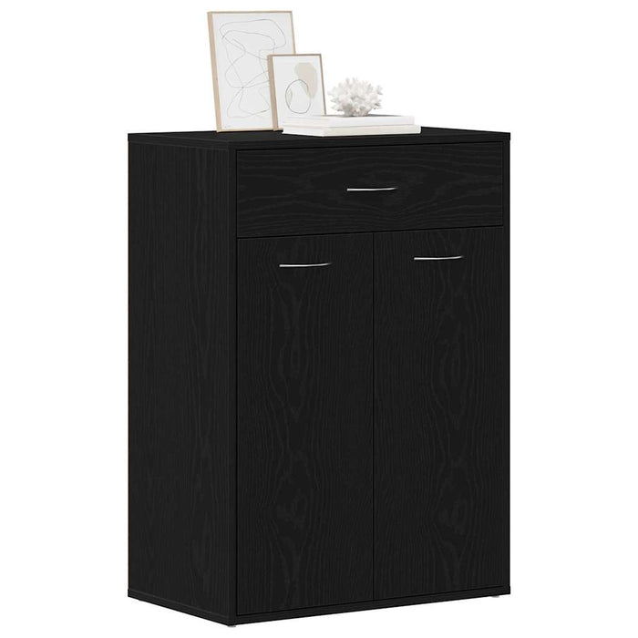 Raft pentru încălțăminte cu sertar Stejar negru 60 x 35 x 84 cm - WALTI WALTI