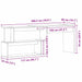 Birou Stejar Negru 200 x 50 x 76 cm Lemn compozit - WALTI WALTI