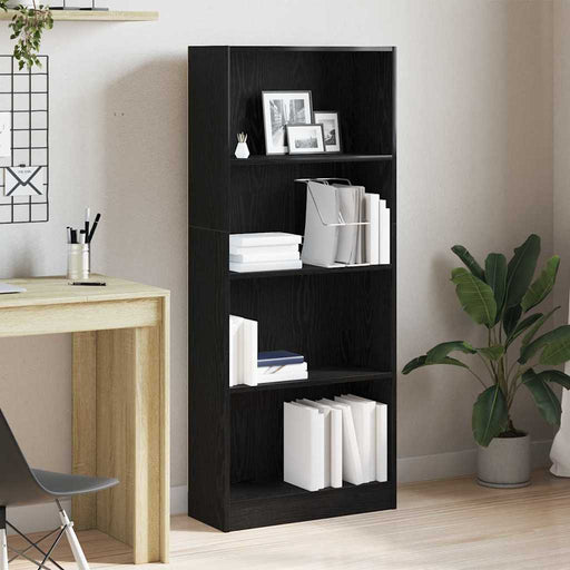 Raft de Cărți Stejar negru 60 x 24 x 143 cm Lemn compozit - WALTI WALTI