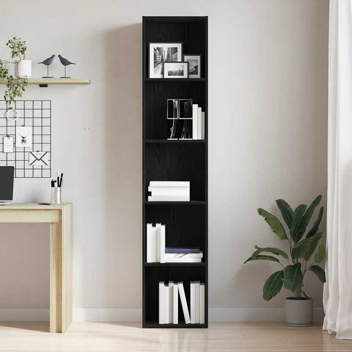 Dulap de cărți din stejar negru 40x30x189 cm, lemn stratificat - WALTI WALTI