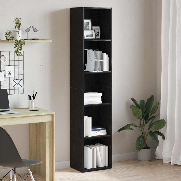 Dulap de cărți din stejar negru 40x30x189 cm, lemn stratificat - WALTI WALTI