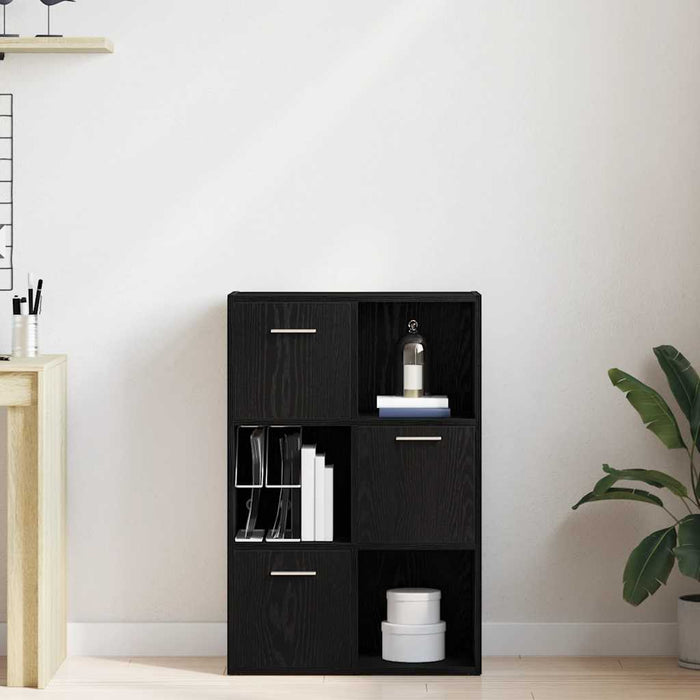 Bibliotecă/Separator de cameră, stejar negru, 60,5x30x90 cm, lemn prelucrat - WALTI WALTI