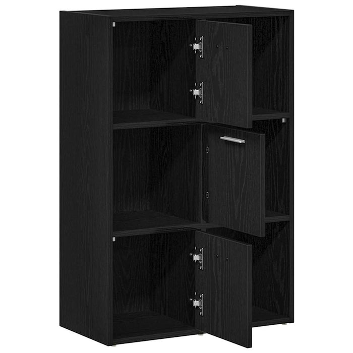 Bibliotecă/Separator de cameră, stejar negru, 60,5x30x90 cm, lemn prelucrat - WALTI WALTI