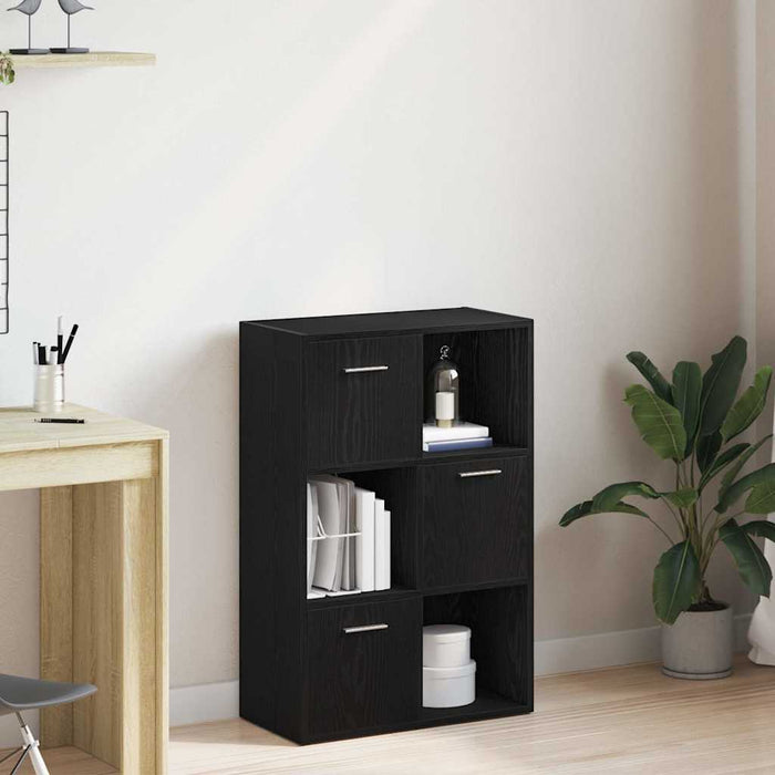 Bibliotecă/Separator de cameră, stejar negru, 60,5x30x90 cm, lemn prelucrat - WALTI WALTI