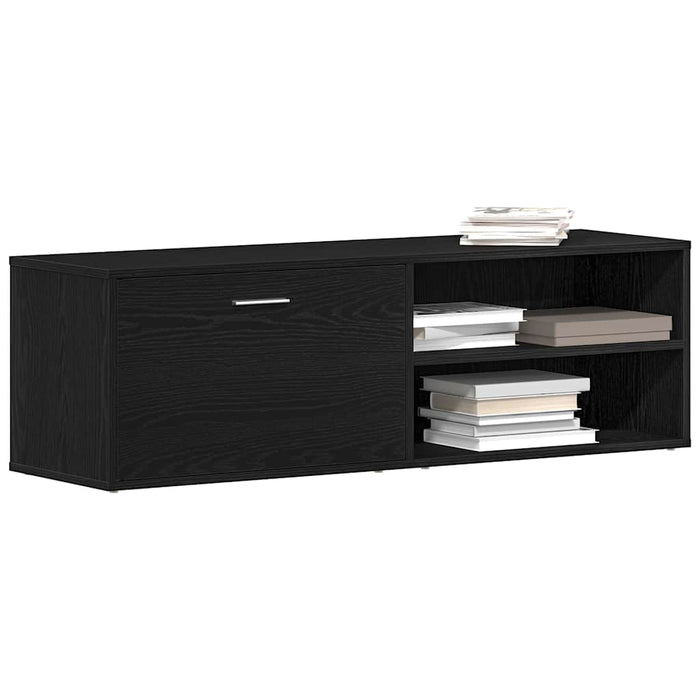 Comodă TV din stejar negru 120x34x37 cm, lemn prelucrat - WALTI WALTI