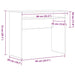 Birou, stejar negru, 90x50x74 cm, lemn prelucrat - WALTI WALTI