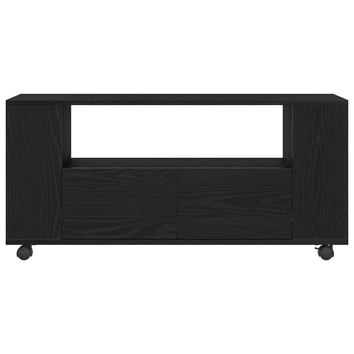 Dulap TV cu roți stejar negru 102x34,5x43 cm lemn prelucrat - WALTI WALTI