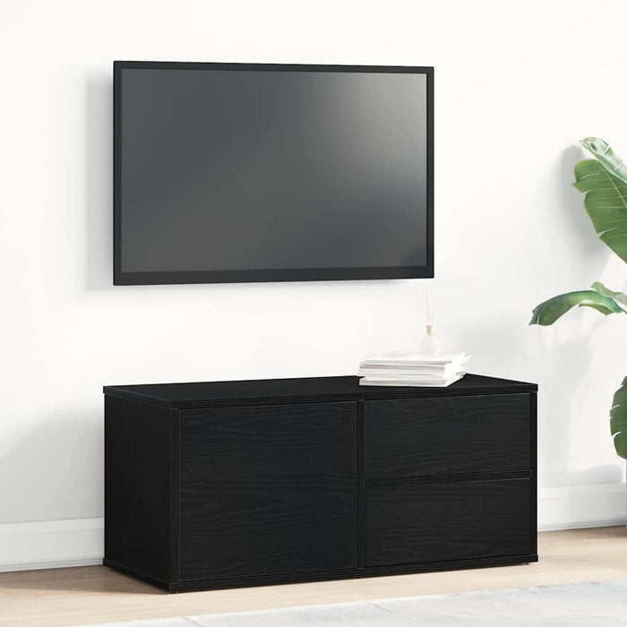 Cabinet TV cu sertar Stejar Negru 80 x 34 x 36 cm Lemn compozit - WALTI WALTI