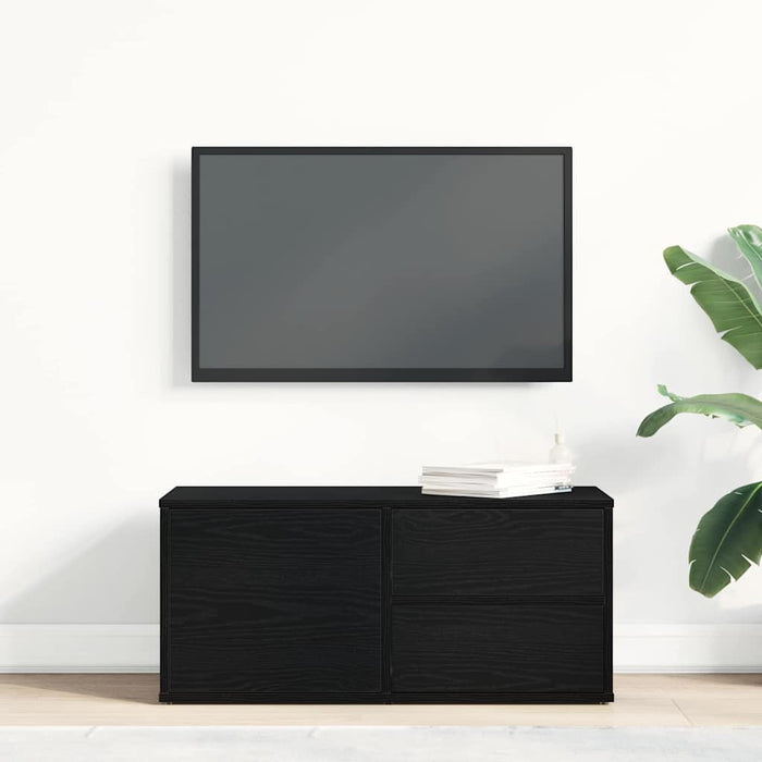 Cabinet TV cu sertar Stejar Negru 80 x 34 x 36 cm Lemn compozit - WALTI WALTI