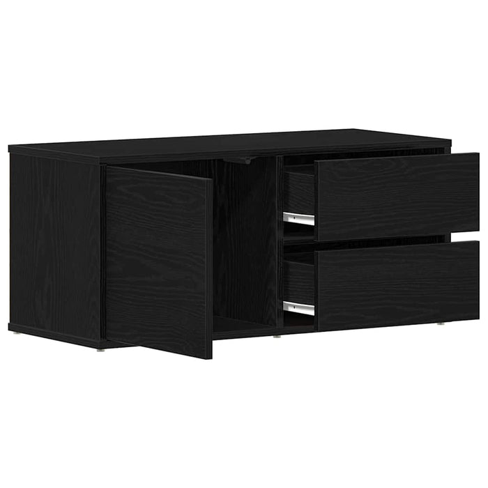 Cabinet TV cu sertar Stejar Negru 80 x 34 x 36 cm Lemn compozit - WALTI WALTI