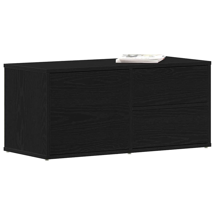 Cabinet TV cu sertar Stejar Negru 80 x 34 x 36 cm Lemn compozit - WALTI WALTI