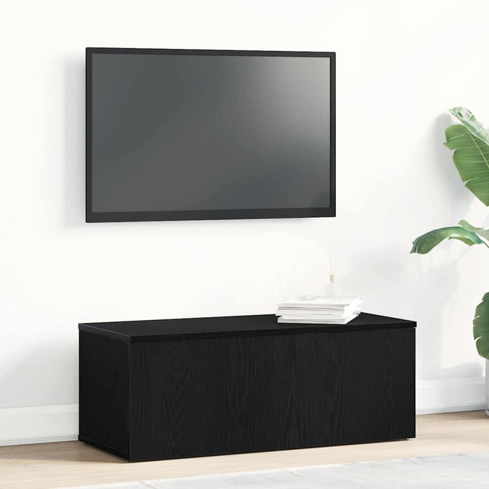 Cabinet TV cu sertar Stejar Negru 80x34x30 cm Lemn compozit - WALTI WALTI