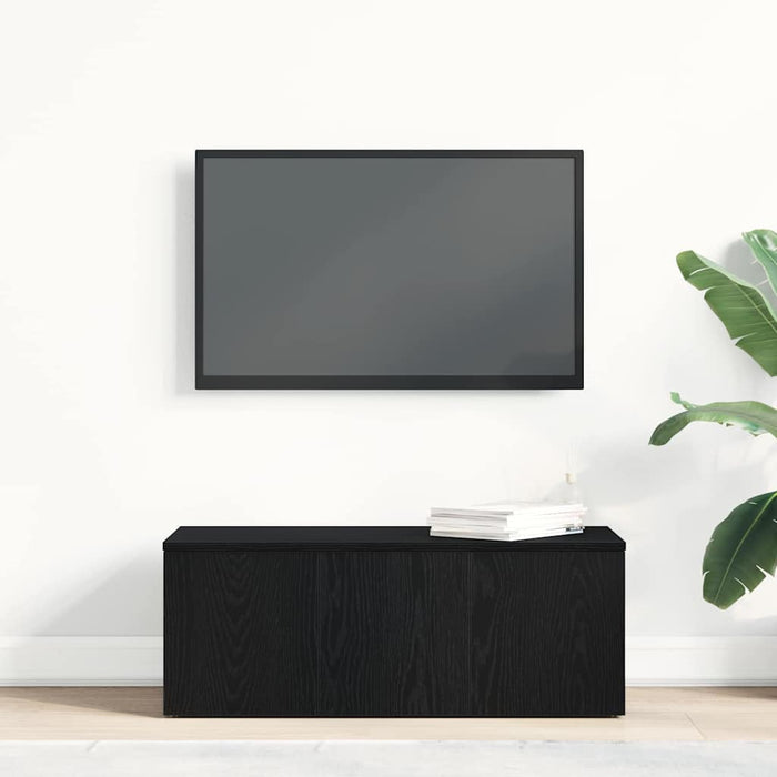 Cabinet TV cu sertar Stejar Negru 80x34x30 cm Lemn compozit - WALTI WALTI