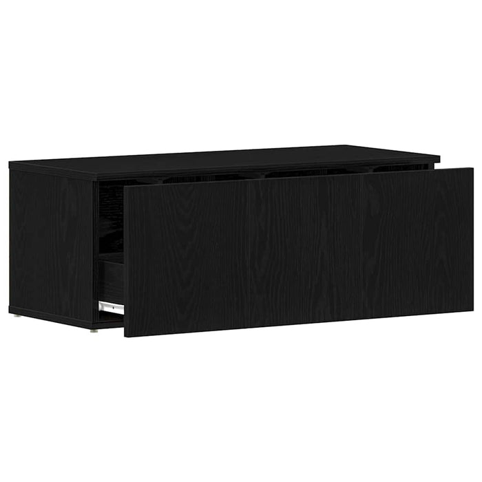 Cabinet TV cu sertar Stejar Negru 80x34x30 cm Lemn compozit - WALTI WALTI