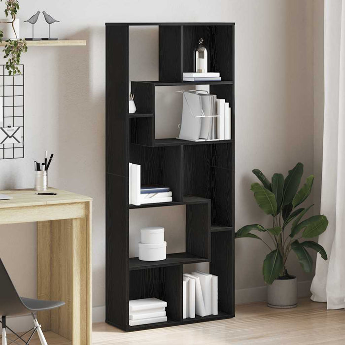 Bibliotecă, stejar negru, 67x24x161 cm, lemn prelucrat - WALTI WALTI