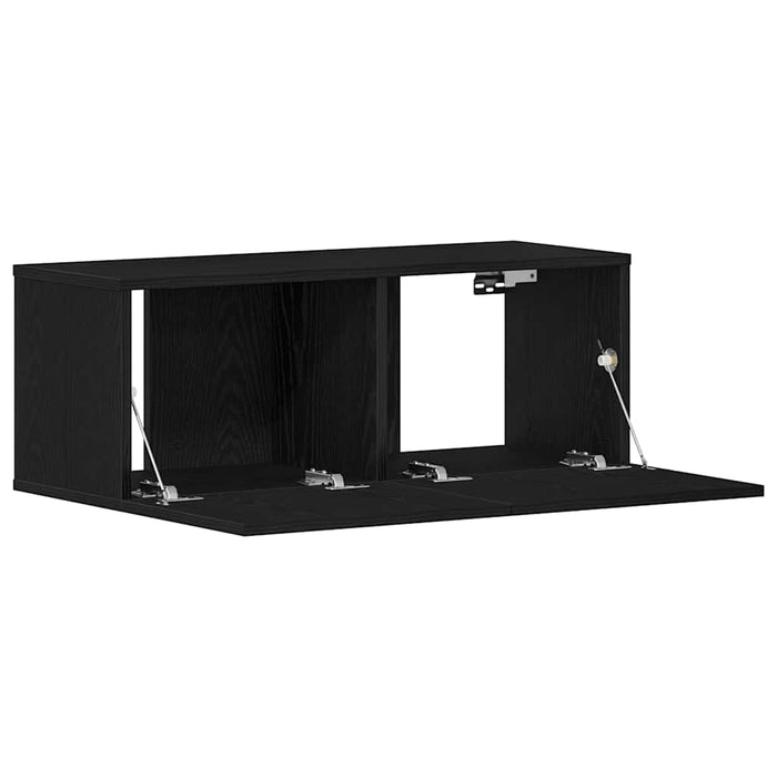 Dulapuri TV Stejar negru 80 x 30 x 30 cm Lemn compozit - WALTI WALTI