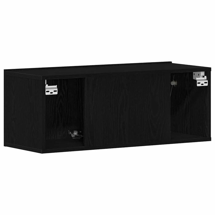 Dulapuri TV Stejar negru 80 x 30 x 30 cm Lemn compozit - WALTI WALTI