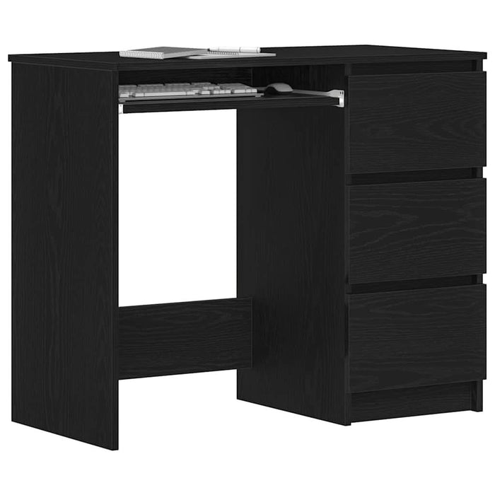 Birou Stejar negru 90x45x76 cm Lemn prelucrat - WALTI WALTI