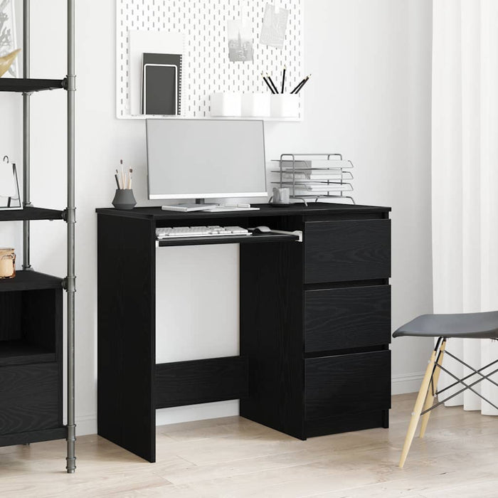 Birou Stejar negru 90x45x76 cm Lemn prelucrat - WALTI WALTI