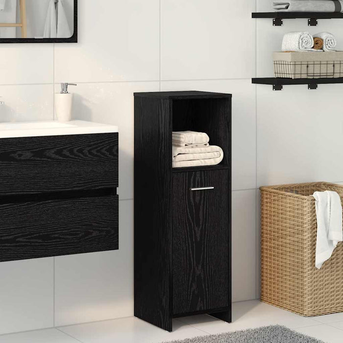 Dulap de baie din stejar negru, 30x30x95 cm, lemn prelucrat - WALTI WALTI