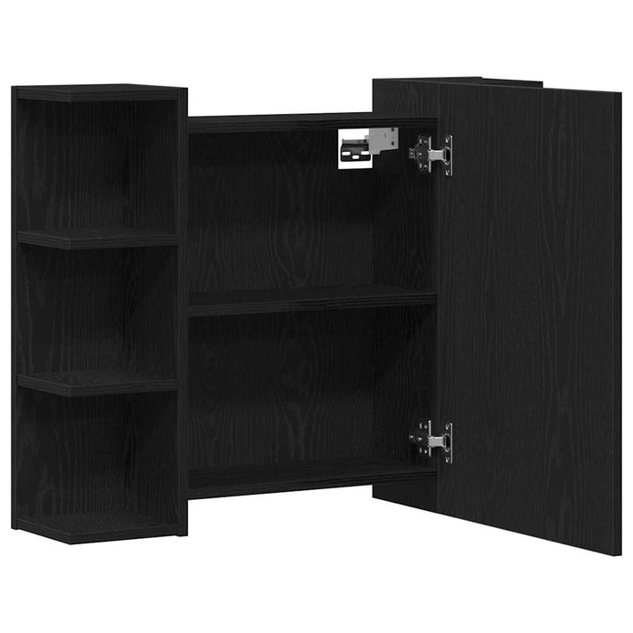 Dulap cu oglindă Stejar Negru 80 x 20,5 x 64 cm Lemn prelucrat WALTI