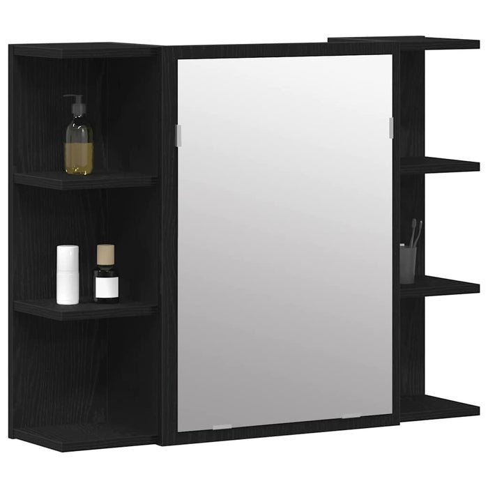 Dulap cu oglindă Stejar Negru 80 x 20,5 x 64 cm Lemn prelucrat WALTI