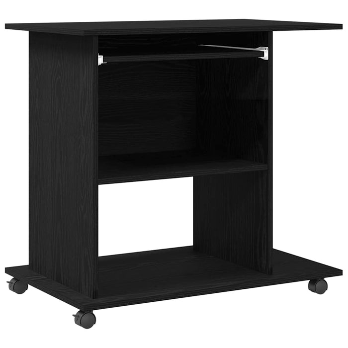 Birou de calculator, stejar negru, 80x50x75 cm, lemn prelucrat - WALTI WALTI