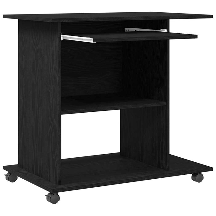 Birou de calculator, stejar negru, 80x50x75 cm, lemn prelucrat - WALTI WALTI