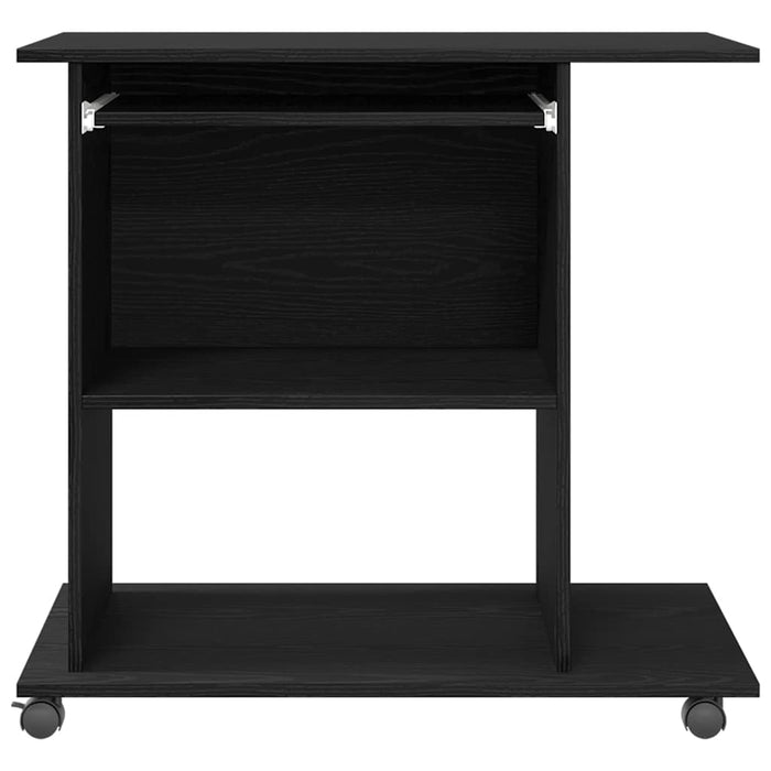 Birou de calculator, stejar negru, 80x50x75 cm, lemn prelucrat - WALTI WALTI
