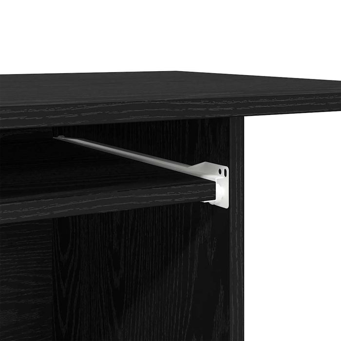 Birou de calculator, stejar negru, 80x50x75 cm, lemn prelucrat - WALTI WALTI