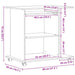 Birou de calculator, stejar negru, 80x50x75 cm, lemn prelucrat - WALTI WALTI