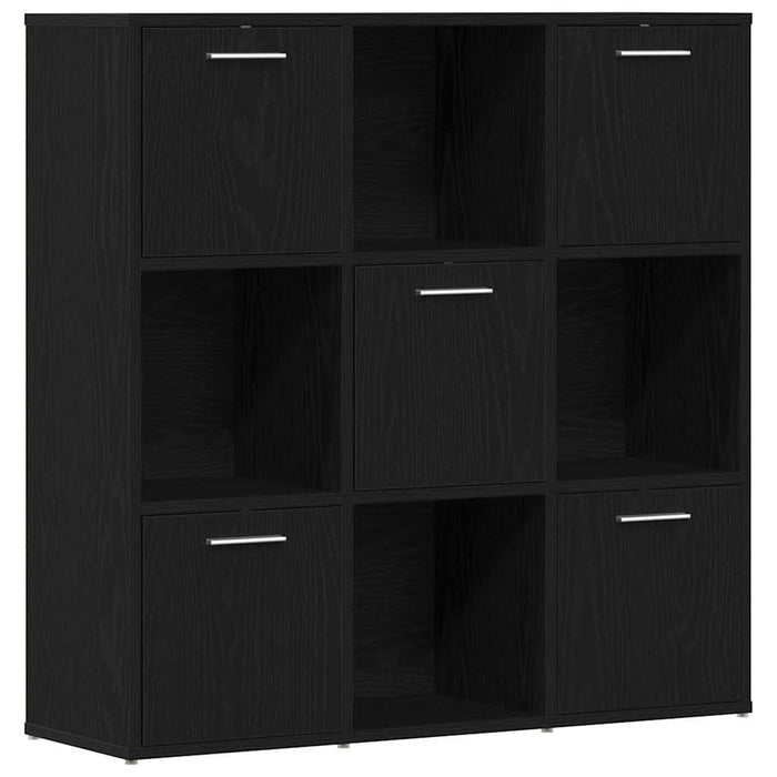 Bibliotecă, stejar negru, 90x28x90 cm, lemn prelucrat - WALTI WALTI