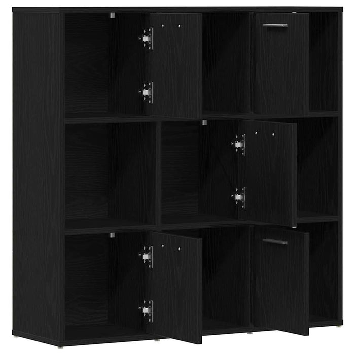 Bibliotecă, stejar negru, 90x28x90 cm, lemn prelucrat - WALTI WALTI