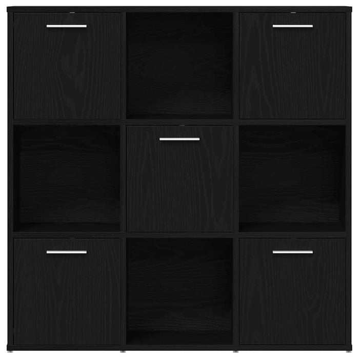 Bibliotecă, stejar negru, 90x28x90 cm, lemn prelucrat - WALTI WALTI