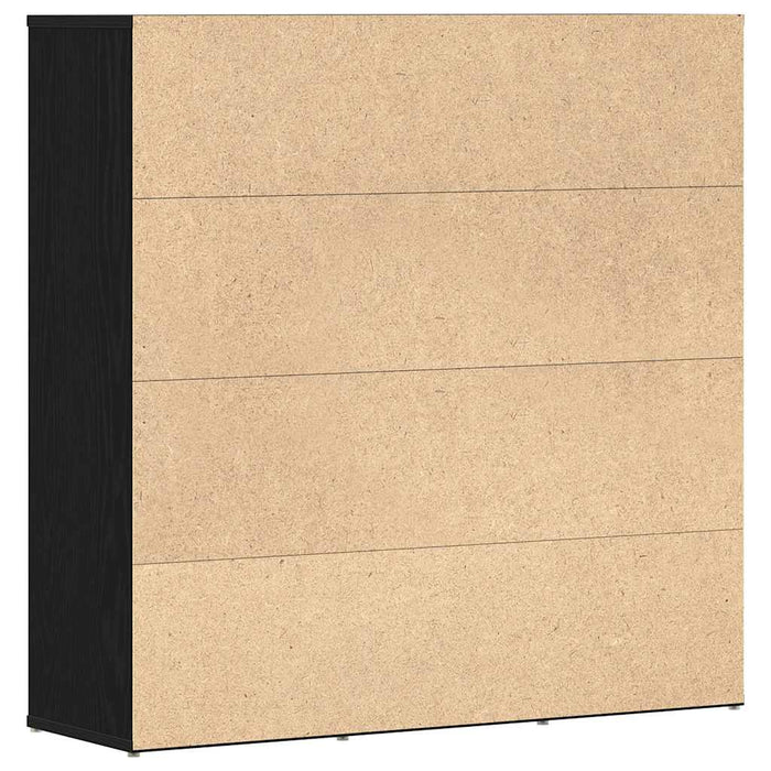 Bibliotecă, stejar negru, 90x28x90 cm, lemn prelucrat - WALTI WALTI