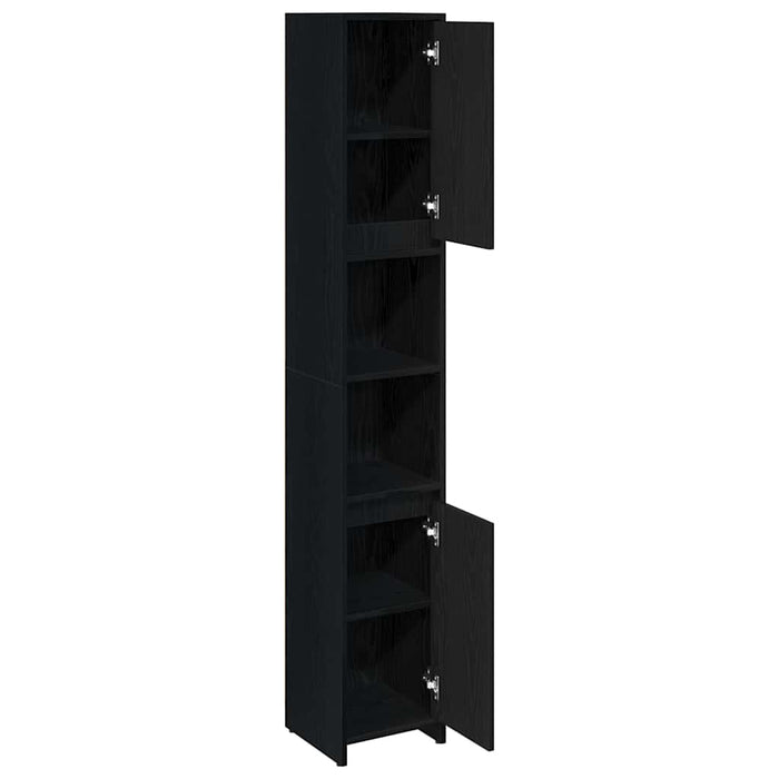 Dulap de Baie Stejar Negru 30 x 30 x 183,5 cm Lemn compozit - WALTI WALTI
