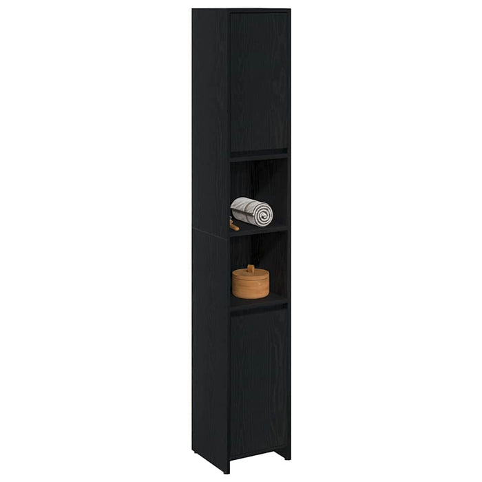 Dulap de Baie Stejar Negru 30 x 30 x 183,5 cm Lemn compozit - WALTI WALTI