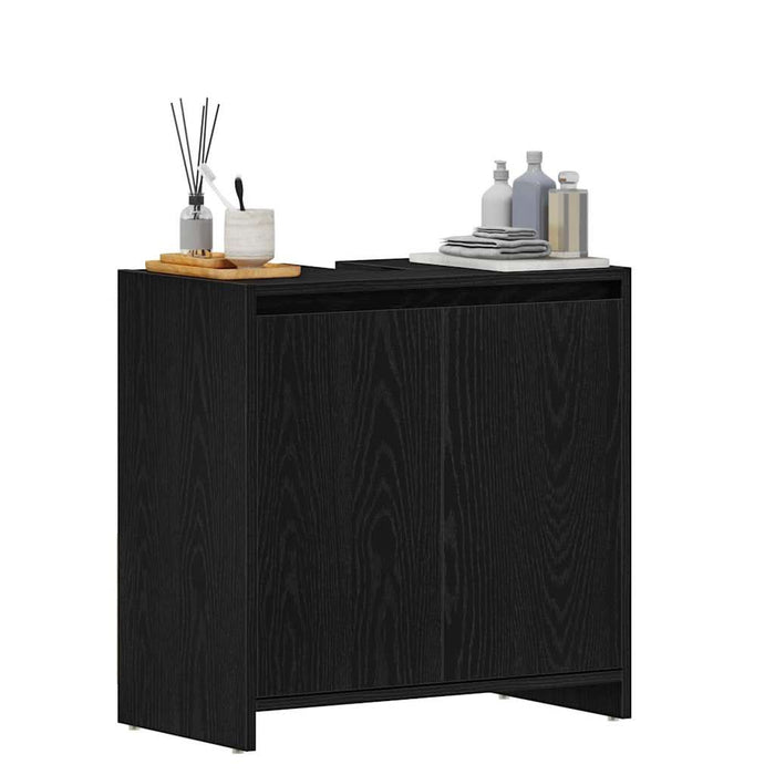 Dulap de baie stejar negru 60x33x60 cm lemn prelucrat - WALTI WALTI