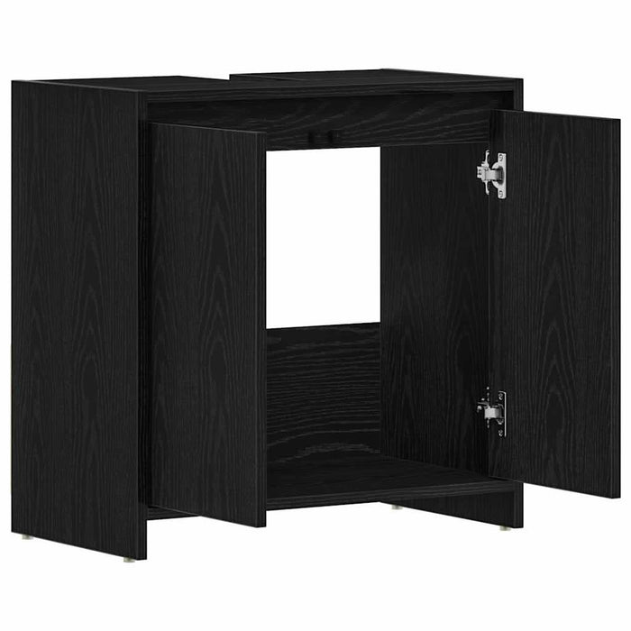 Dulap de baie stejar negru 60x33x60 cm lemn prelucrat - WALTI WALTI