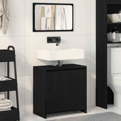 Dulap de Baie cu ușă Stejar Negru 60 x 33 x 61 cm Lemn compozit - WALTI WALTI